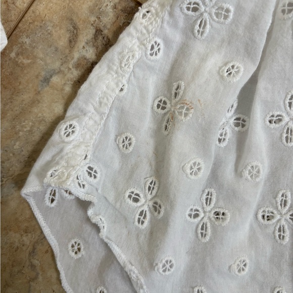 Vintage Cino Boutique Eyelet White Floral Cutout Button Blouse Top Cottage Boho - Picture 5 of 6